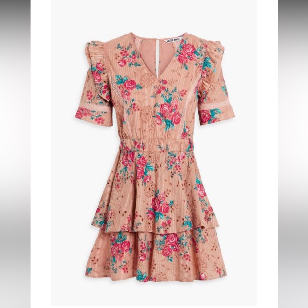 Beautiful Walter Baker Ivette Dress in Botanical Eyelet - Picture 1 of 15